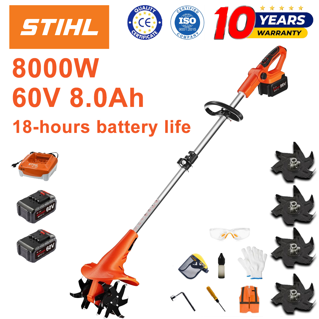 (Življenjska doba baterije: 18 ur) Plug 8000 W + litijeva baterija 60 V 8,0 Ah *2 + hitri polnilnik *1 + plugovo rezilo *4 + različni dodatki