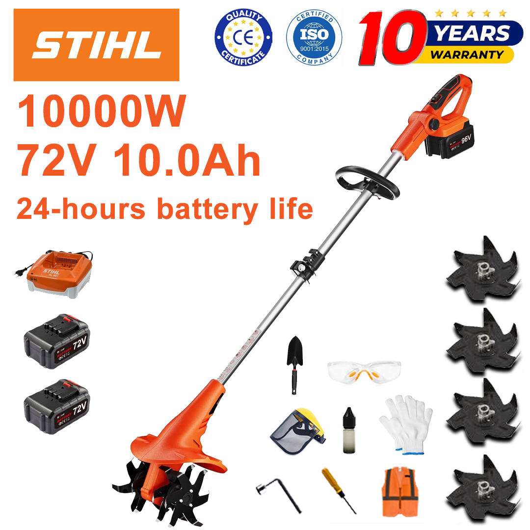 (Življenjska doba baterije: 24 ur) Plug 10000 W + litijeva baterija 72 V 10,0 Ah *2 + hitri polnilnik *1 + lopata *1 + plugovo rezilo *4 + različni dodatki